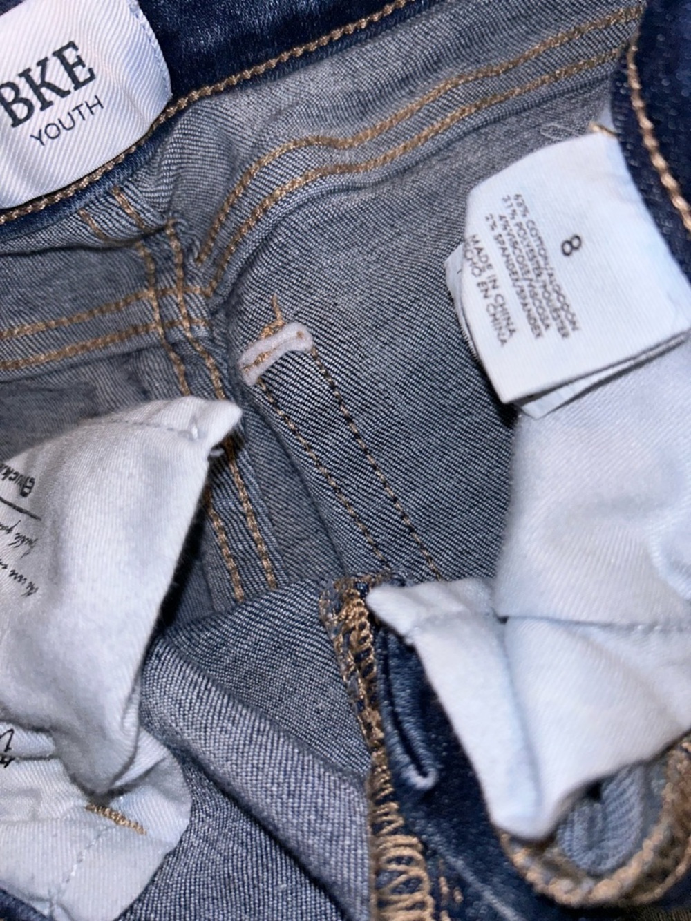 BKE YOUTH DENIM SHORT GIRLS SIZE 8 - Picture 2 of 6